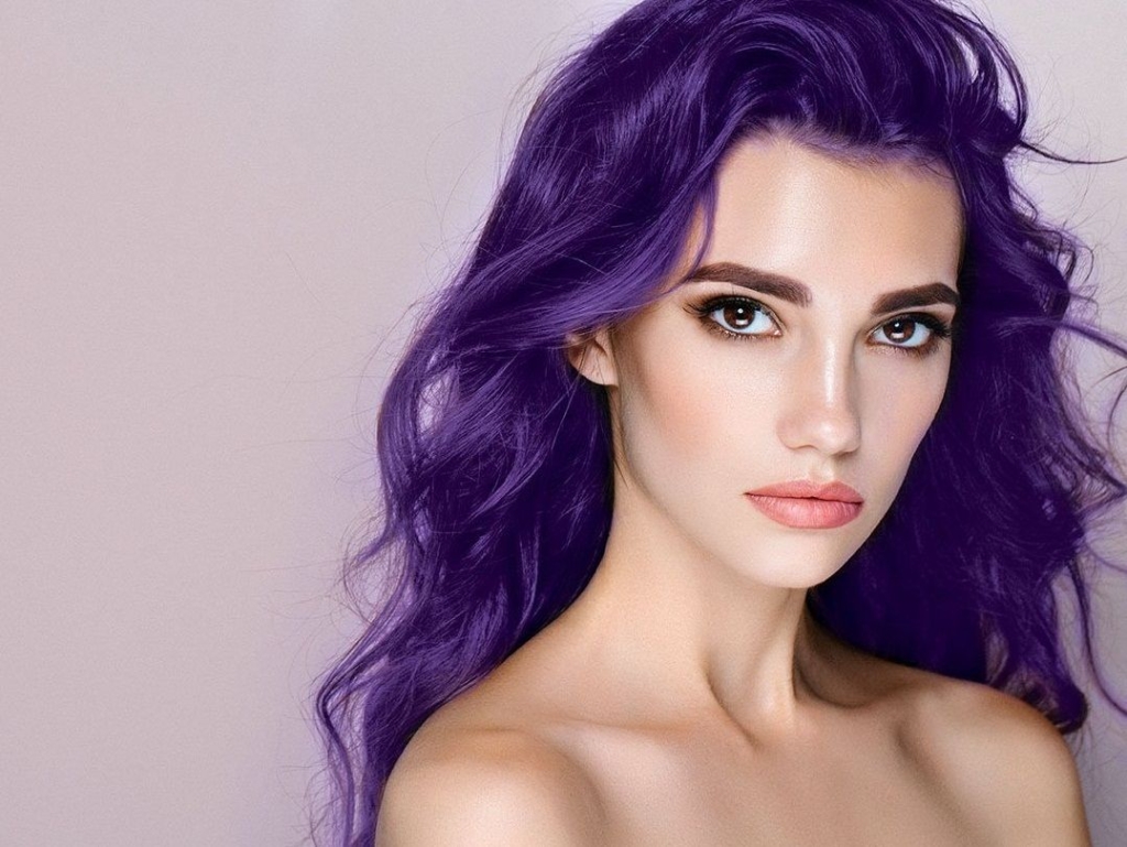 4. "Semi-permanent purple hair dye for faded blue hair" - wide 1